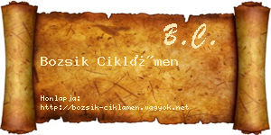 Bozsik Ciklámen névjegykártya